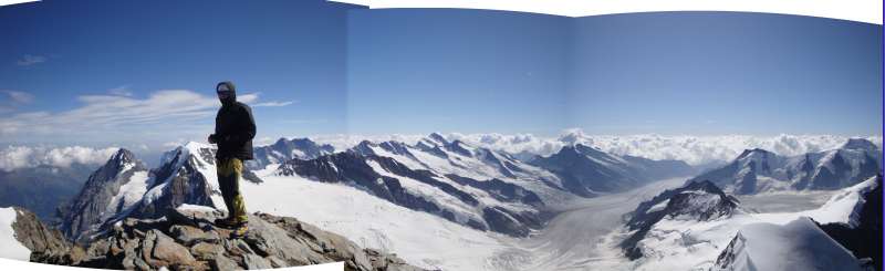 Jungfrau vrcholov panorama
